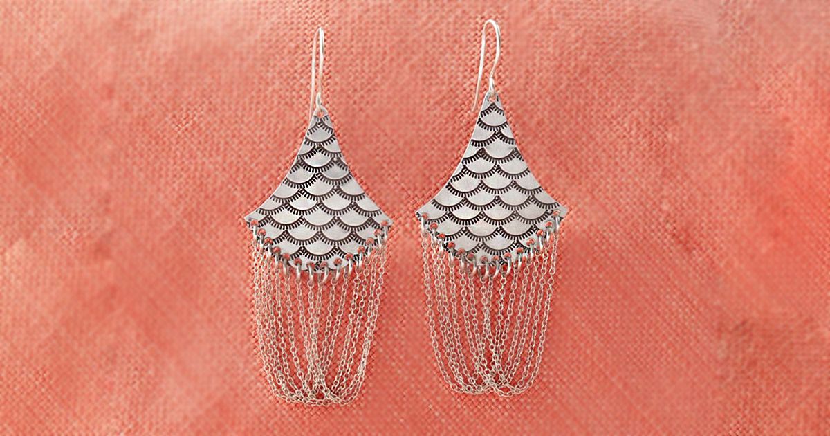 Stamped Chandelier Earrings from New Stamped Metal Jewelry by Lisa Niven Kelly and Taryn McCabe