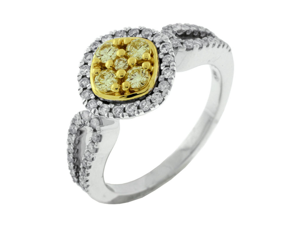 Royal Jewelers Diamond & Yellow Diamond Ring (HWC5736YJ)