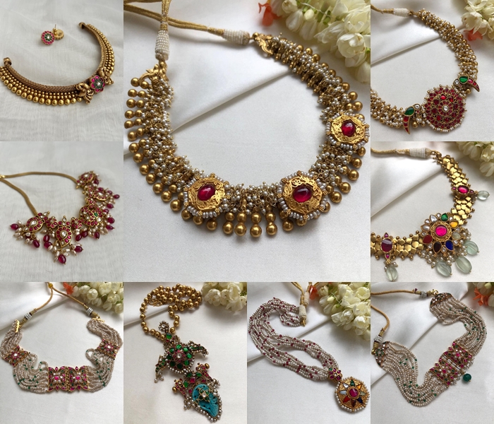 Gold Plated 92.5 Silver Necksets From