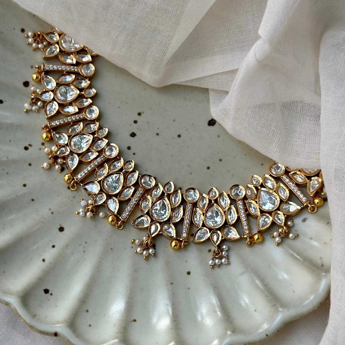 Gold Plated Pearl Drop Necklace From
