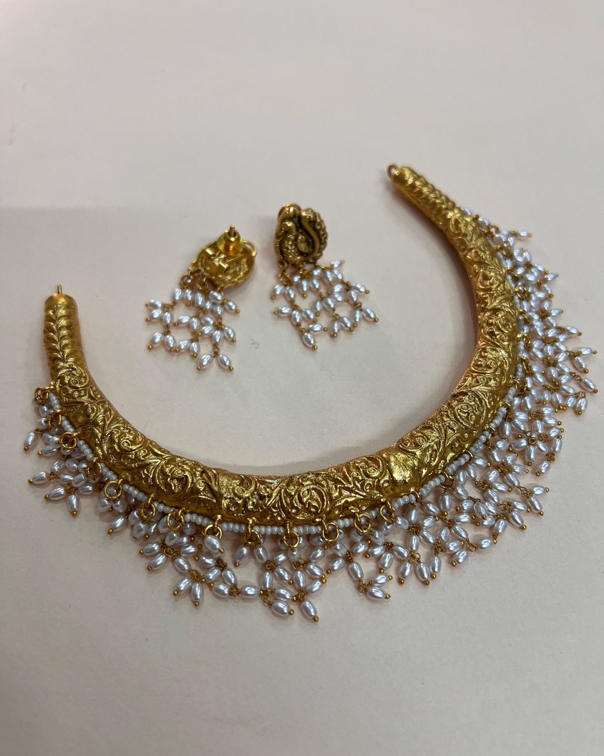 Exquisite Gold Long Necklace From Punjab Jewels