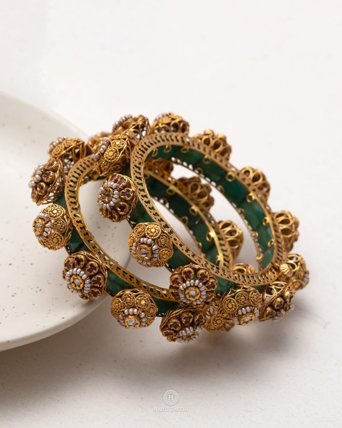 Gold Vintage Designer Bangles From