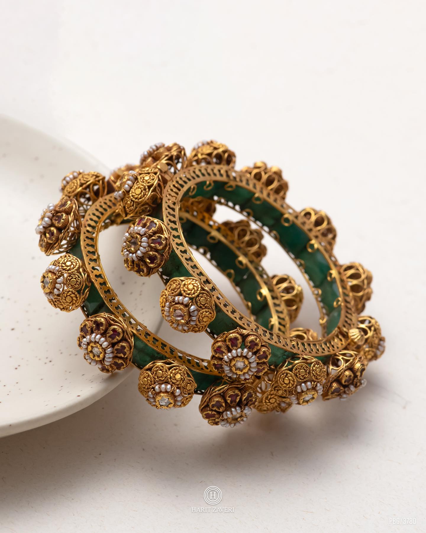 Gold Vintage Designer Bangles From