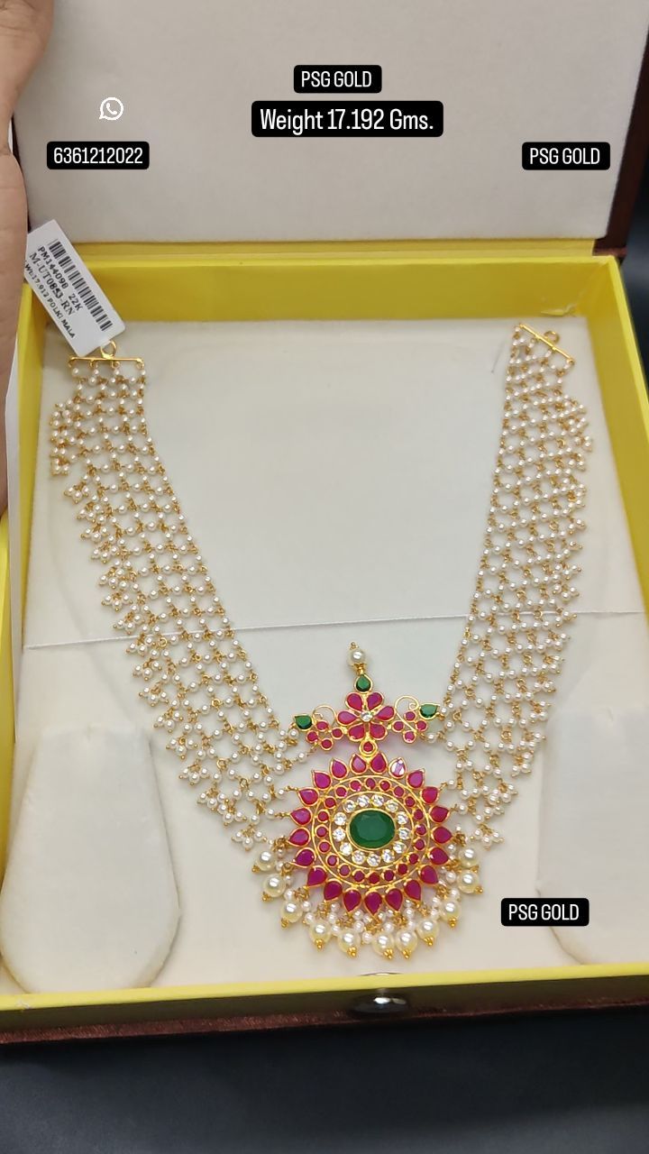 Imitation Ruby Stone Pearl Haram From