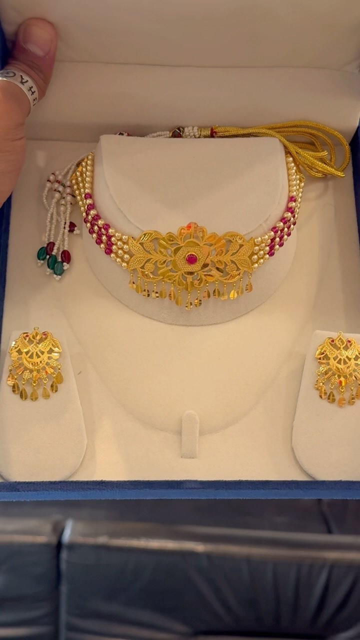 Exquisite Gold Long Necklace From Punjab Jewels