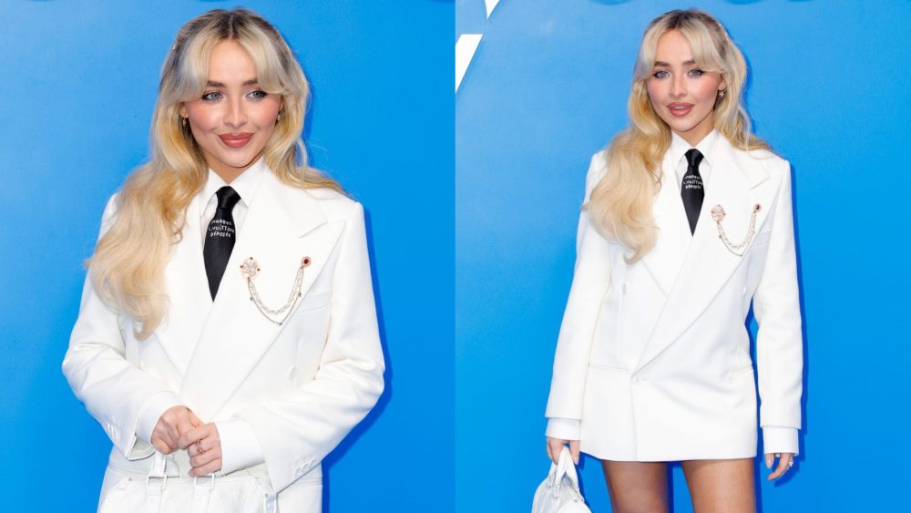 Sabrina Carpenter attends Louis Vuitton's spring 2025 menswear show on June 18 in Paris, runway, front row