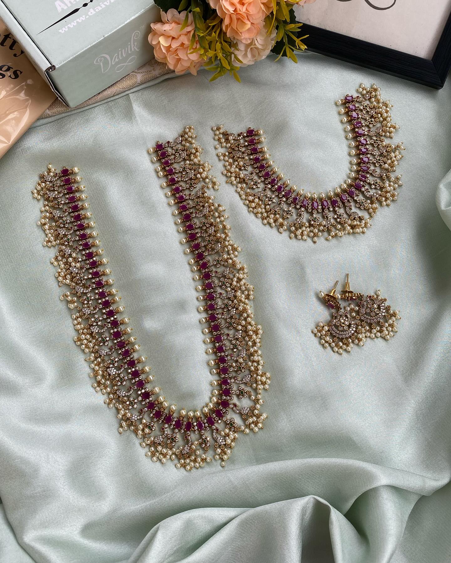 Short and Long Guttapusalu Necklace Combo From