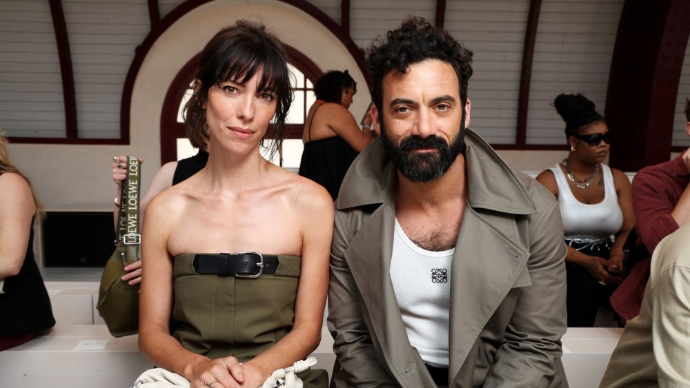 Rebecca Hall and Morgan Spector at the Loewe Spring 2025 Men’s show