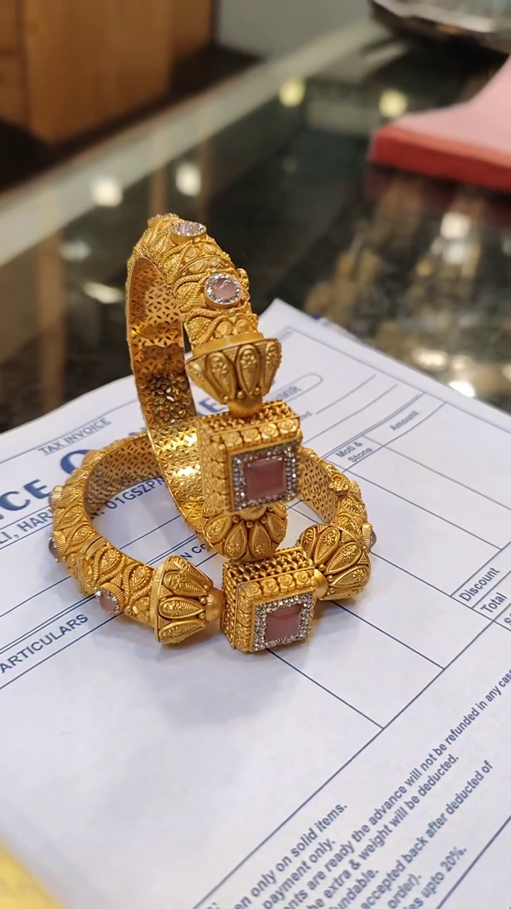 Beautiful Gold Kada Bangles From