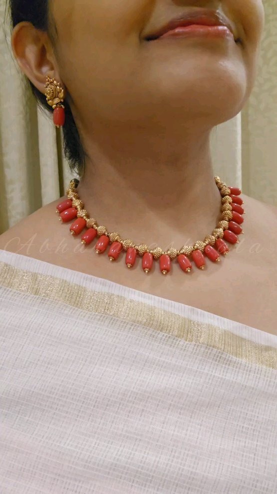 Imitation Polki and Emerald Stones Necklace From 'Jewelleryhubbjaipur'