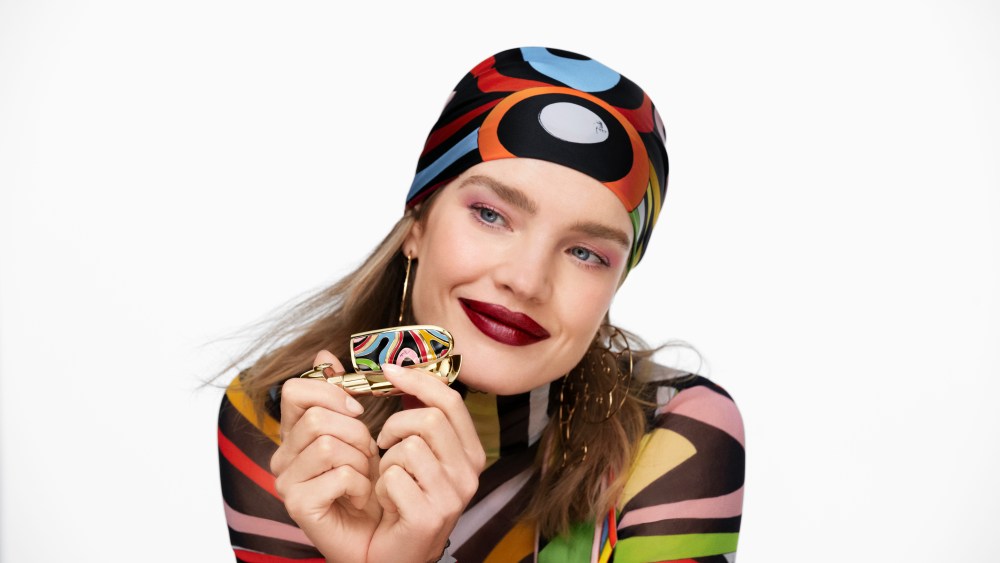 Natalia Vodianova fronts the Guerlain-Pucci collaboration for fall 2024.