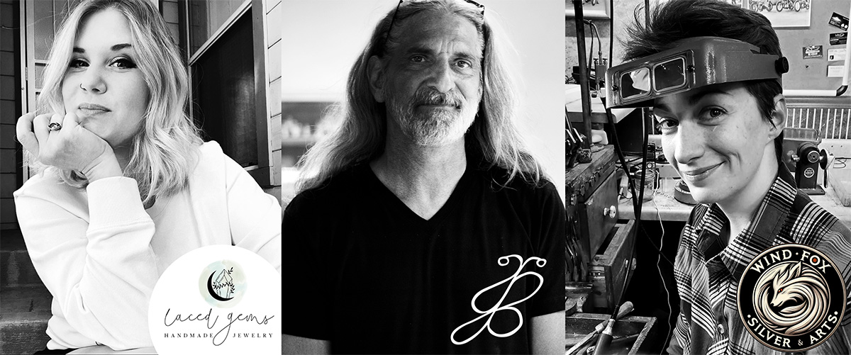 Lacey Jhon and Alex Jewelry Designers in Black and White