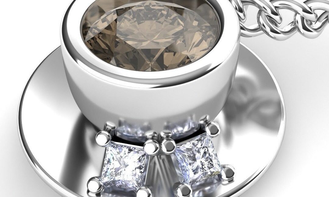 杰西卡·弗林展示她的茶和糖项链