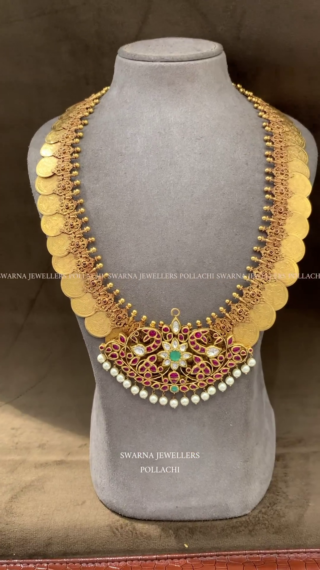 Gold Plated Kundan Beaded Necklace &Haram From 'Rajatamaya'