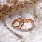 双色结婚戒指套装（14k 金）