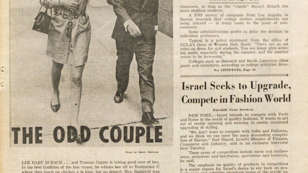 "The Odd Couple" appeared in WWD on September 4, 1968.