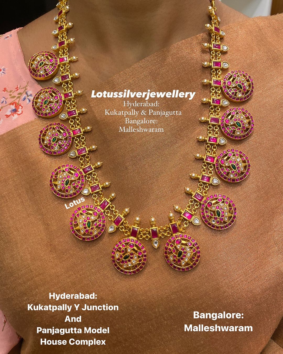 Gold Plated Moissanite Polki Necklace From 'Jewells By Sukriti'