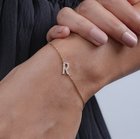 首字母“R”手链 - 个性化吊饰