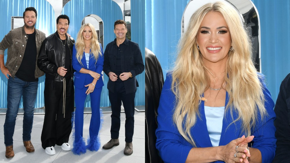 Carrie Underwood, New York City, American Idol, blue suit