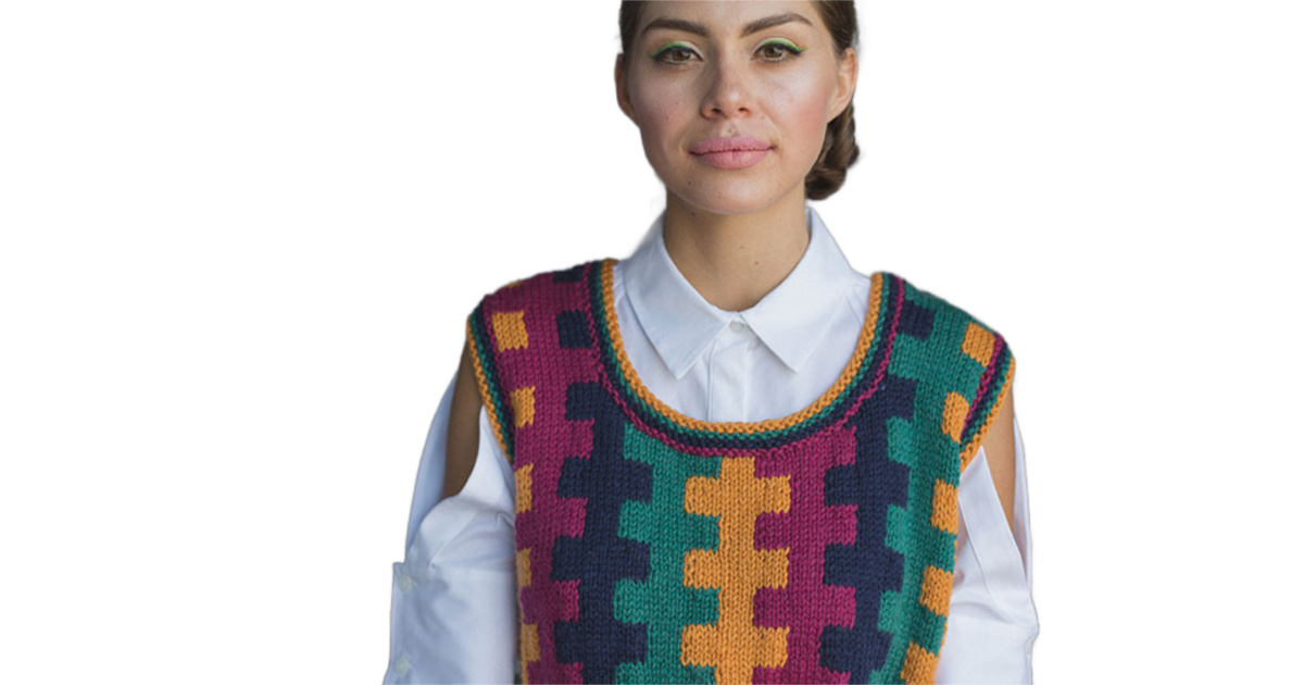 扮演颜色：无恐惧的intarsia针织