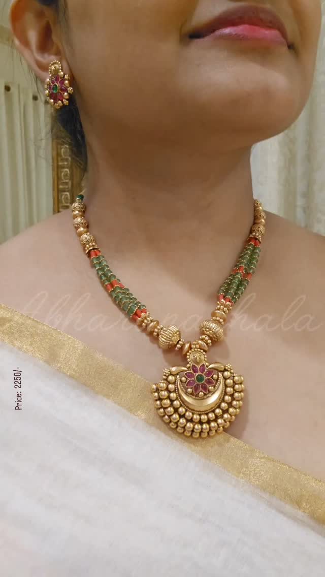 Rajwadi Antique Finish Necklace From 'Abharanashaala'