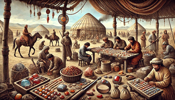 古老的珠宝商使用钻石小费工具来拆开珍珠2 000年前