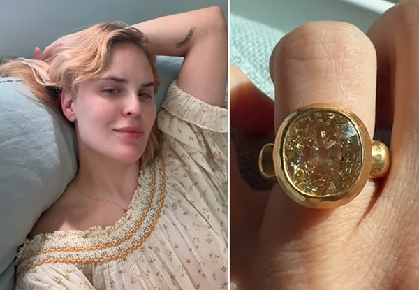 塔卢拉·威利斯（Tallulah Willis）说，订婚戒指有旧希腊两栖动物的线条