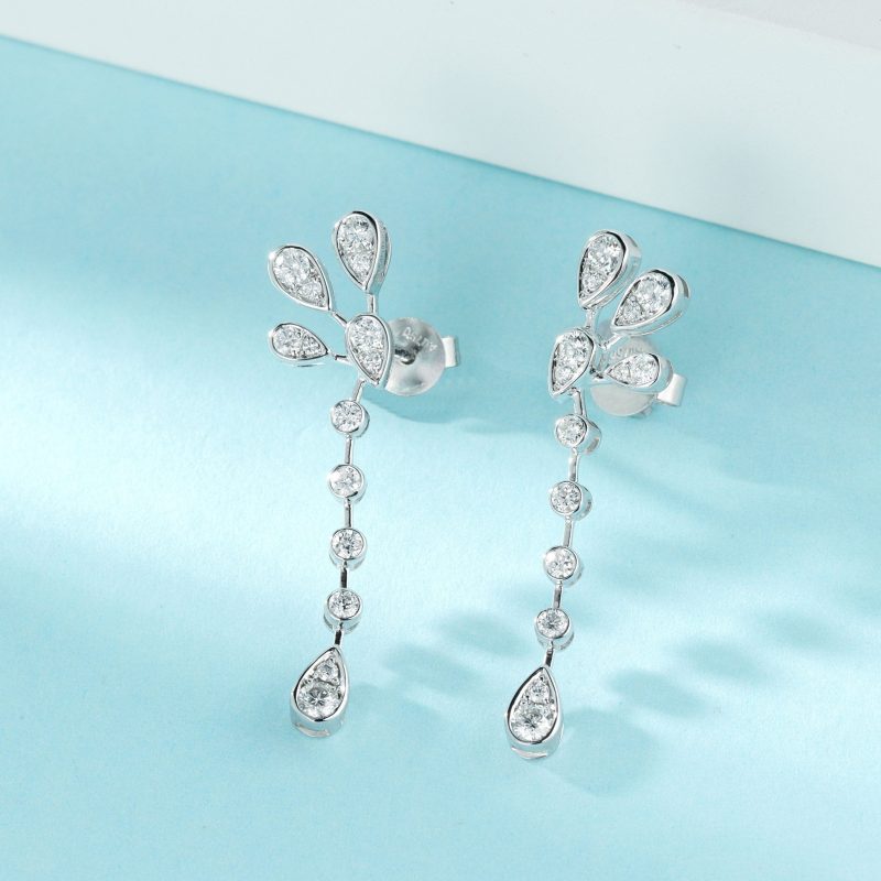 18K Diamond Waterdrop Peacock Bubble Earrings - Luxurious Jewelry Jeweler.Jewelry