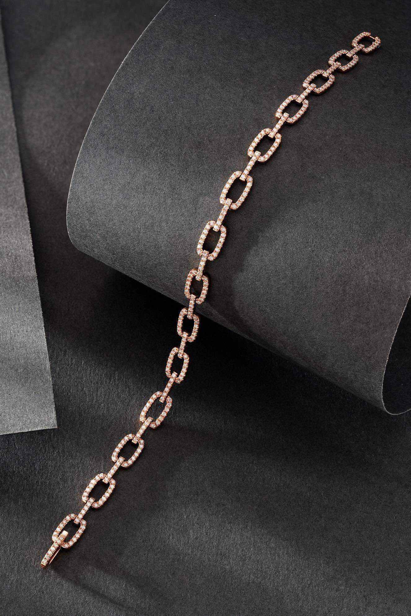 18K Cultured Diamond Round Bracelet with Loop Clasp - Elegant Jewelry Choice - 图片 2