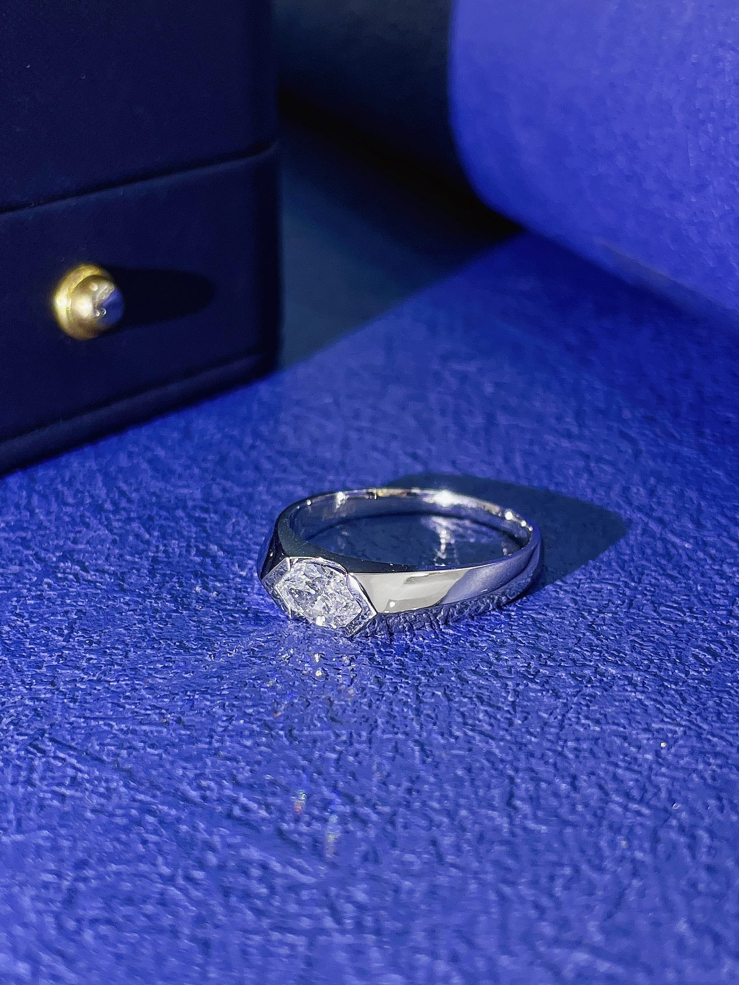 18K Cultured Single Marquise Arm Ring Jewelry - 图片 2