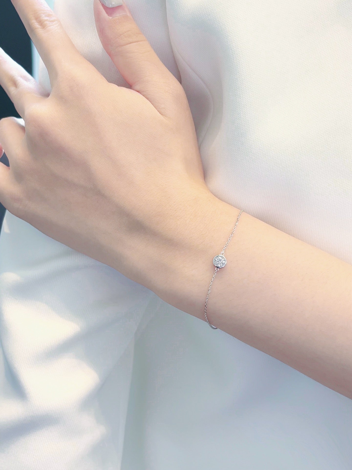 18K Cultured Diamond Bubble Bracelet - LGSL009 Series – Bild 2