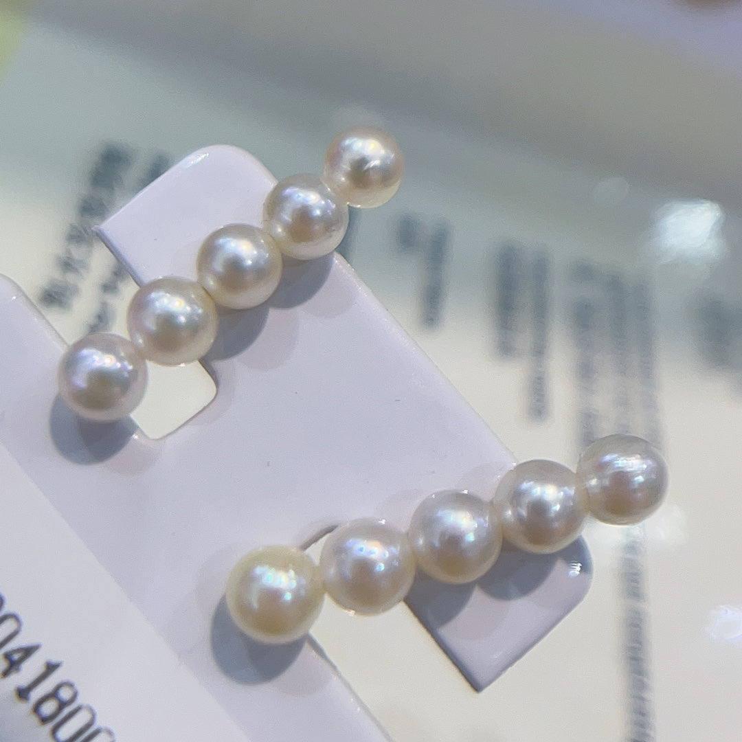 Elegant 18K Gold & 5-6mm Akoya Pearl Jewelry - 图片 3