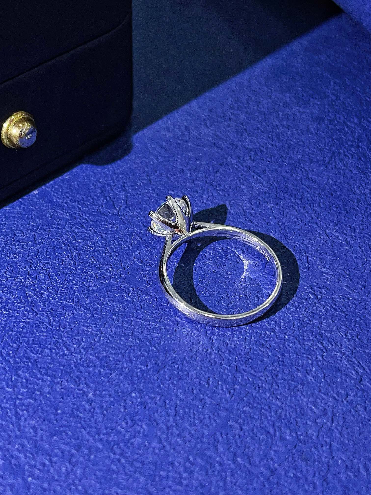 18K Cultured Round Diamond Six-Claw Gold Arm Ring - Premium Jewelry - 图片 4