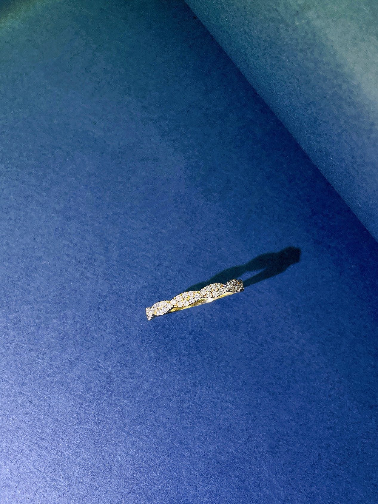 18K Cultured Diamond Double Row Twist Rope Ring - Fine Jewelry – Bild 6