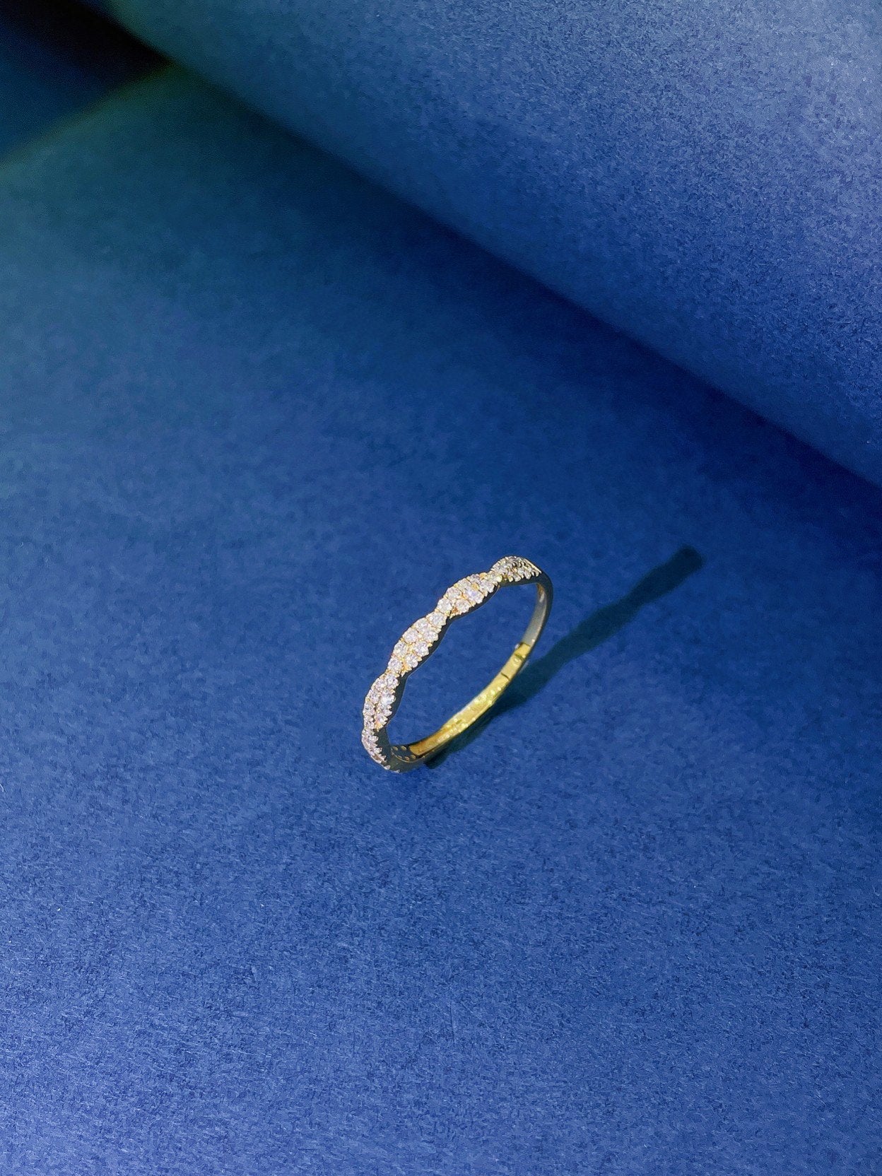 18K Cultured Diamond Double Row Twist Rope Ring - Fine Jewelry – Bild 7