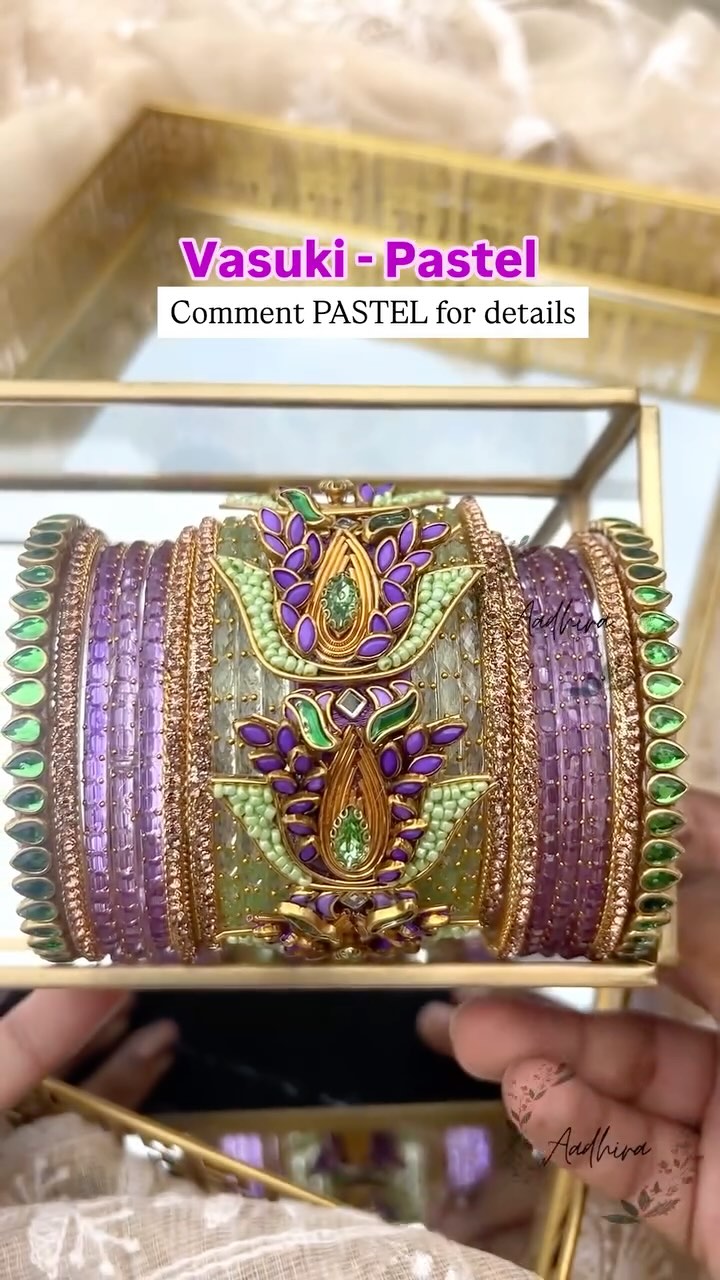 Vasuki Lotus Style Bangles From 'Aadhira'