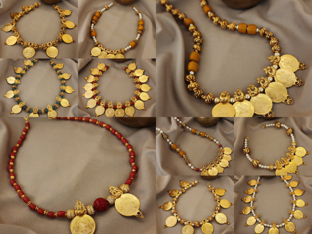 黄金镀银货币集团来自“ Nakuda Bados”•印度南部珠宝