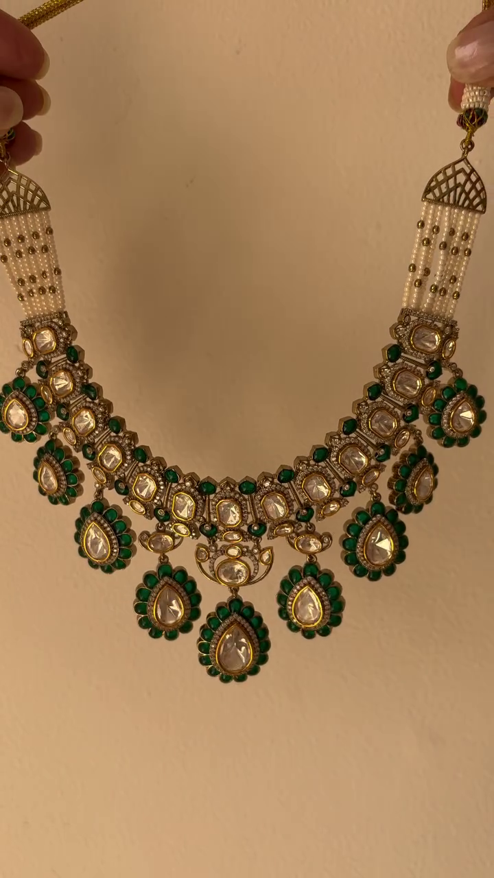 Moissanite Polki Stone Combo From