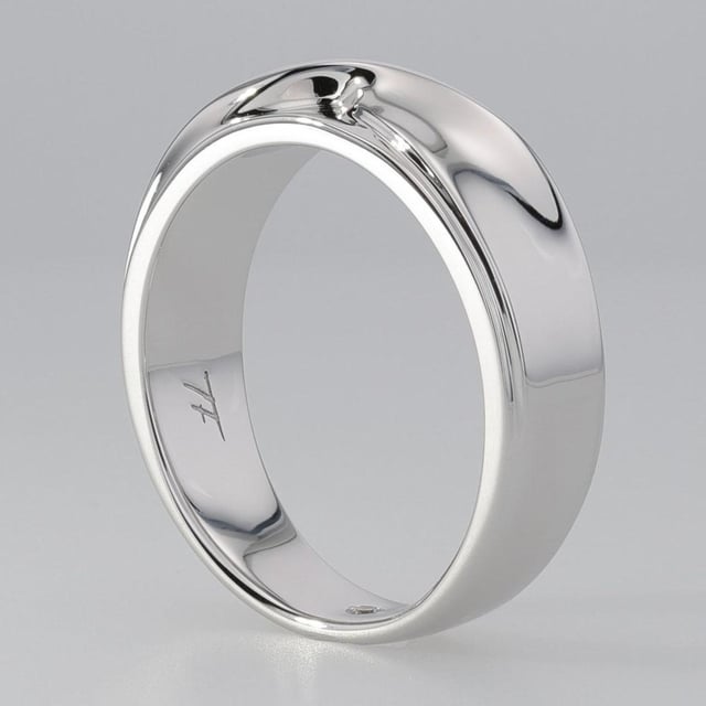 Mobius脱衣舞结婚戒指中的白金18K