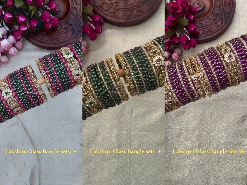 Lakshmi玻璃手镯收藏的“ Kraftiverse手镯”•印度南部珠宝