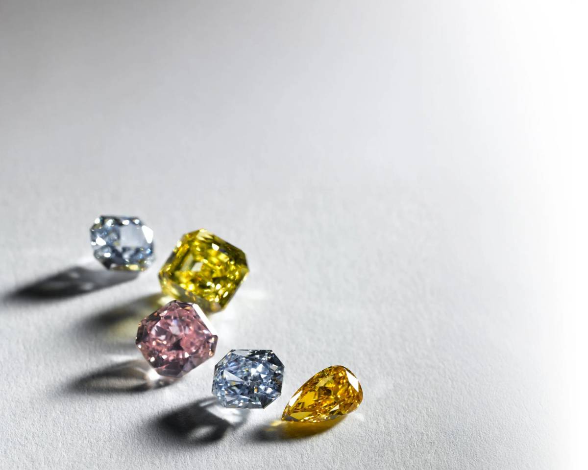 coloured diamonds