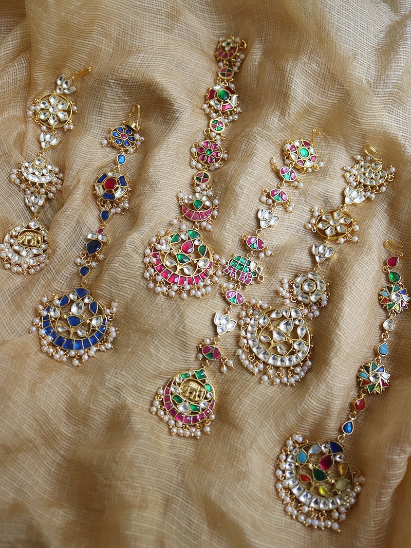 Beautiful Imitation Jadau Kudan Hair Accessories From