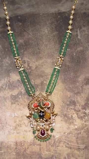 fenayagar绿色金色金黄色的金色来自“约翰·阿布拉纳姆”•印度南部珠宝