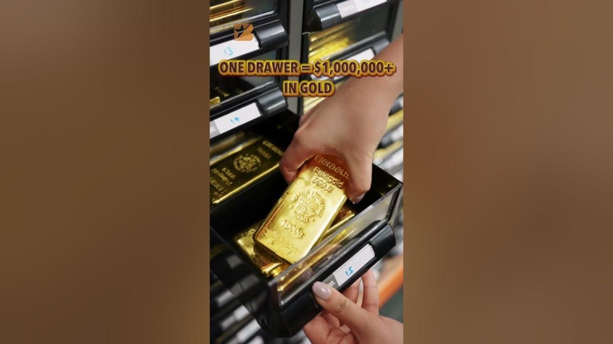 单个抽屉中的100万美元的金条