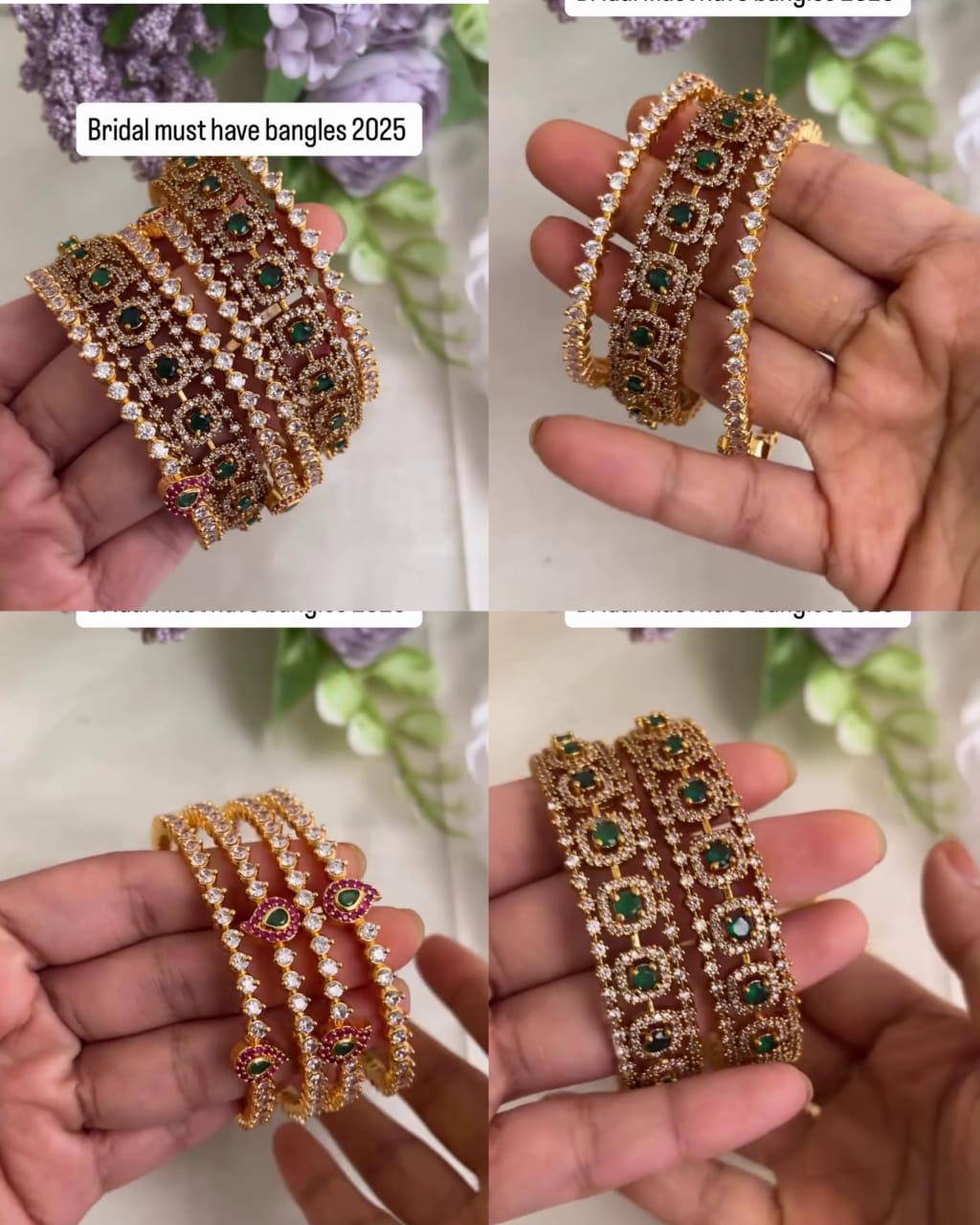 Imitation Bridal Stone Bangles From