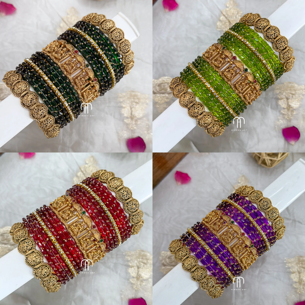 Ashta Lakshmi Glass Bangles From