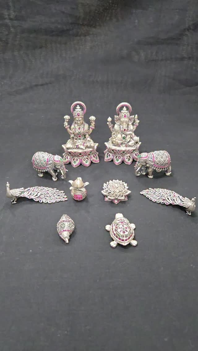 Laxmi Devi Ganesh Pooja Items From ‘Sanghvi Silver Emporium’