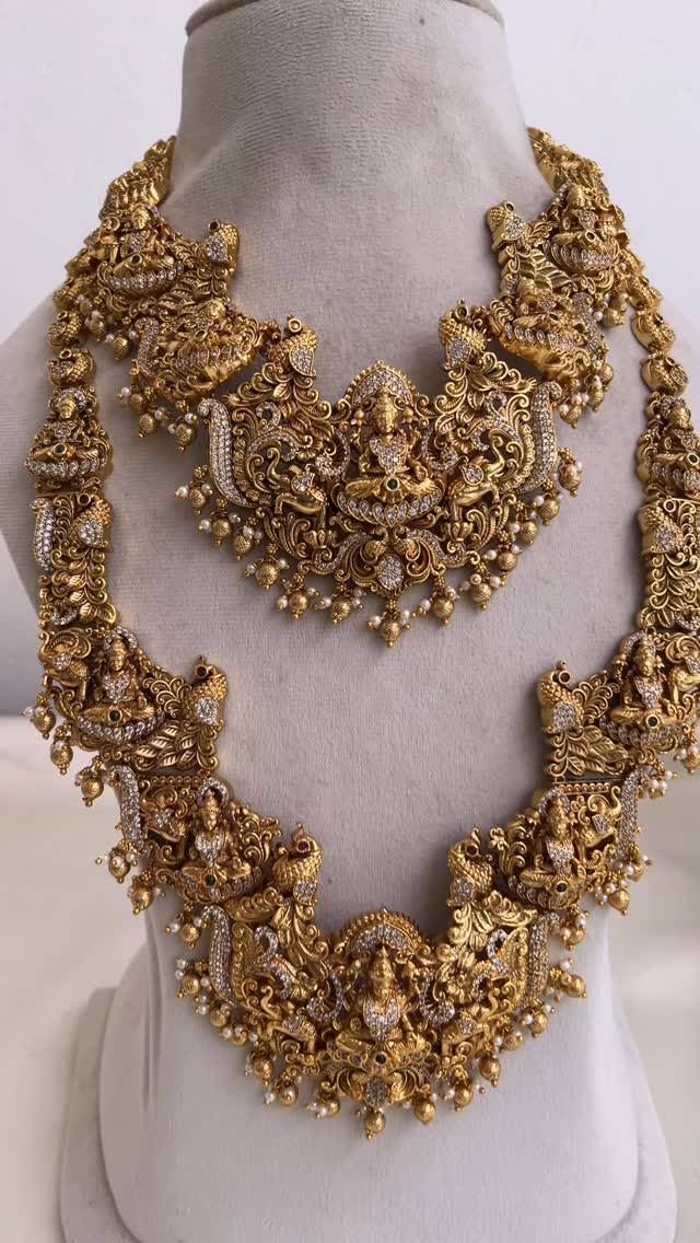 Imitation Lakshmi AD Peacock Jewellery Set From