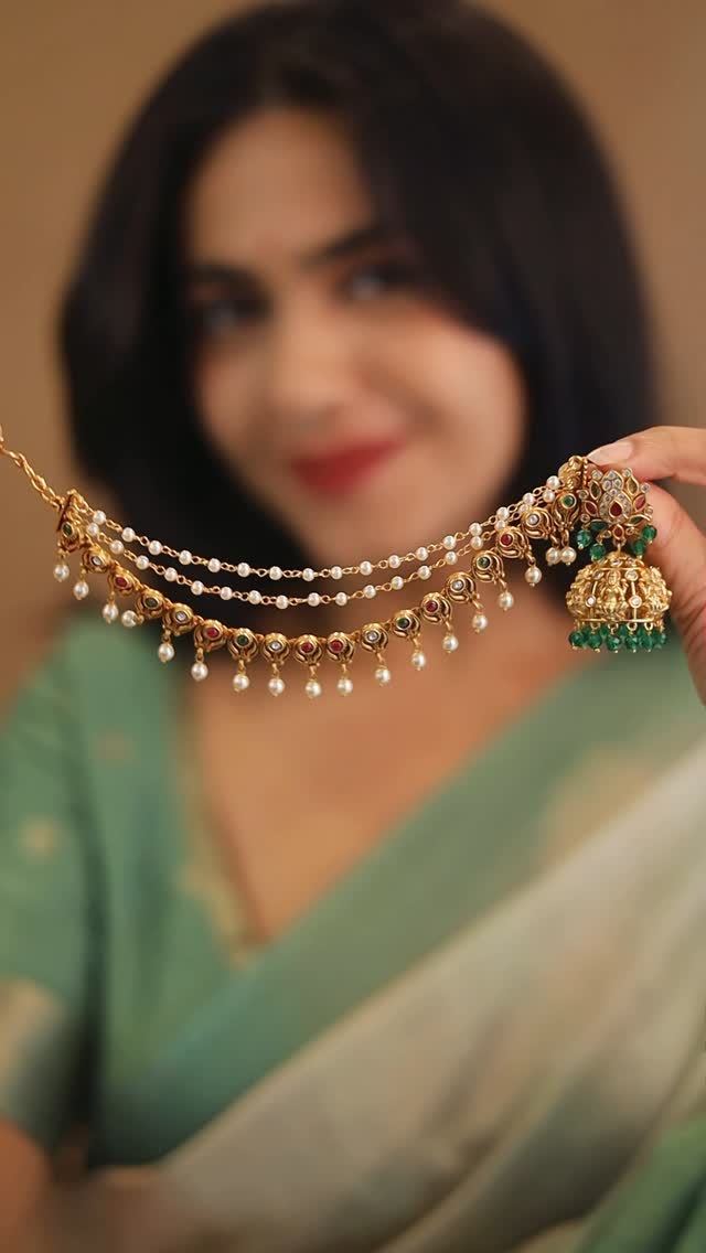 Layered Pearl Ear Chain From