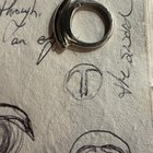 我为朋友制作的受刀片启发的戒指。